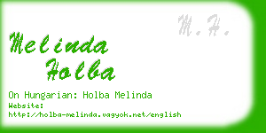 melinda holba business card